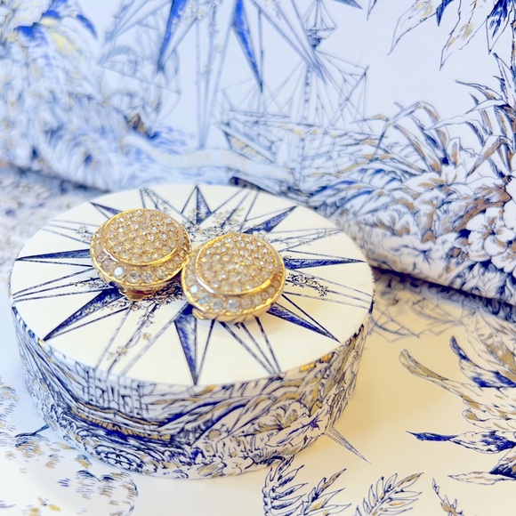 DIOR “Orbs of Atlantis” Gold Plated Clip On Earrings Jewelry by Christian Dior - Picture 3 of 8